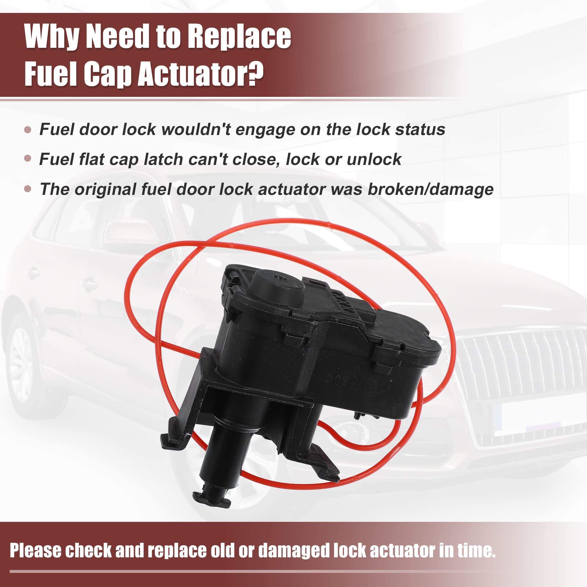 X AUTOHAUX Fuel Door Lock Actuator 8K0862153J for Audi A4 A5 Coupe
